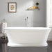 59" or 67" Freestanding White Acrylic Bathtub - HomeBeyond