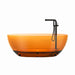 59" or 67” Oval Shaped Stone Resin Freestanding Bathtub, with Overflow and Integrated Pop Up Drain - HomeBeyond
