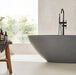 59" or 67" Oval Shaped Stone Resin Freestanding Bathtub, with Overflow and Integrated Pop Up Drain - HomeBeyond