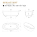 59" or 67” Oval Shaped Stone Resin Freestanding Bathtub, with Overflow and Integrated Pop Up Drain - HomeBeyond