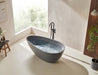 59" or 67" Oval Shaped Stone Resin Freestanding Bathtub, with Overflow and Integrated Pop Up Drain - HomeBeyond