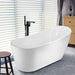 59" X 29" Freestanding White Acrylic Bathtub - HomeBeyond