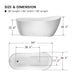 59" X 29" Freestanding White Acrylic Bathtub - HomeBeyond