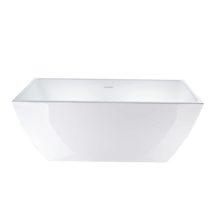 59" x 30" Freestanding Acrylic Soaking Bathtub - HomeBeyond