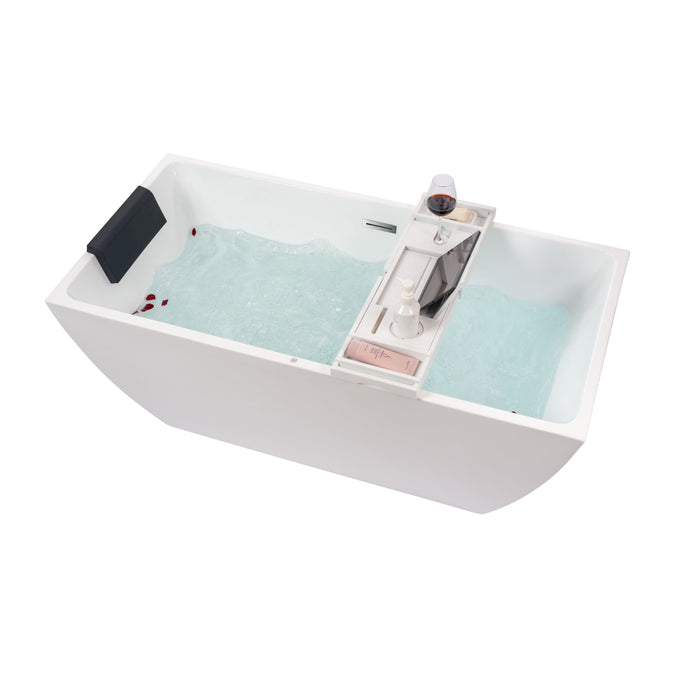 59" x 30" Freestanding Acrylic Soaking Bathtub - HomeBeyond