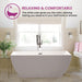 59" x 30" Freestanding Acrylic Soaking Bathtub - HomeBeyond