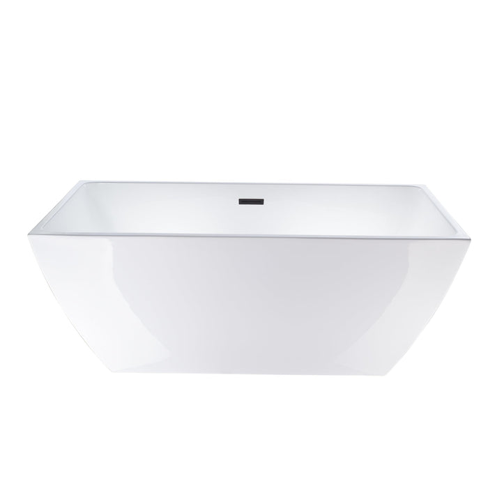 59" x 30" Freestanding Acrylic Soaking Bathtub - HomeBeyond