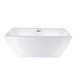 59" x 30" Freestanding Acrylic Soaking Bathtub - HomeBeyond