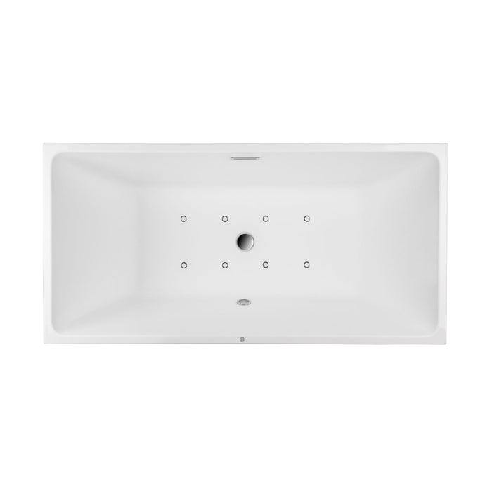 59" x 30" Freestanding Acrylic Soaking Bathtub - HomeBeyond