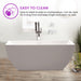 59" x 30" Freestanding Acrylic Soaking Bathtub - HomeBeyond