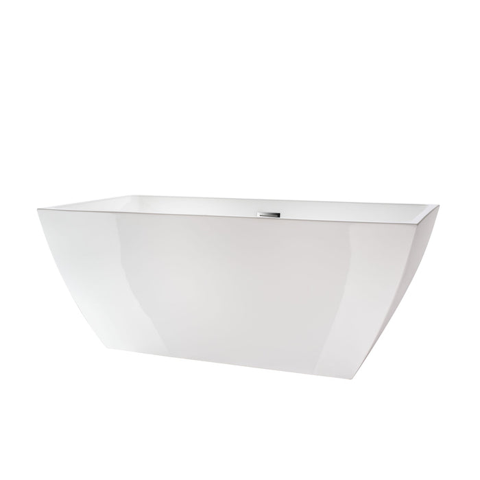 59" x 30" Freestanding Acrylic Soaking Bathtub - HomeBeyond