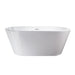 59" X 30" Non-Slip White Acrylic Freestanding Soaking Bathtub with Air Bath Option Available - HomeBeyond