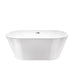 59" X 30" Non-Slip White Acrylic Freestanding Soaking Bathtub with Air Bath Option Available - HomeBeyond