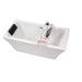 59" X 30" White Acrylic Freestanding Bathtub with Air Bubble System - HomeBeyond