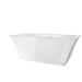 59" X 30" White Acrylic Freestanding Bathtub with Air Bubble System - HomeBeyond