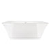 59" X 30" White Acrylic Freestanding Bathtub with Air Bubble System - HomeBeyond