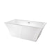 59" X 30" White Acrylic Freestanding Bathtub with Air Bubble System - HomeBeyond