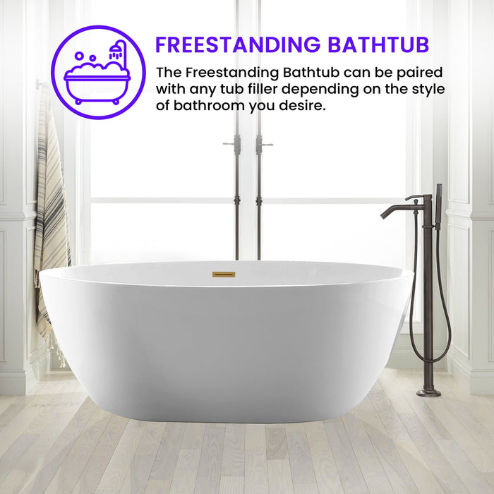 59" X 32" Freestanding Bathtub - HomeBeyond