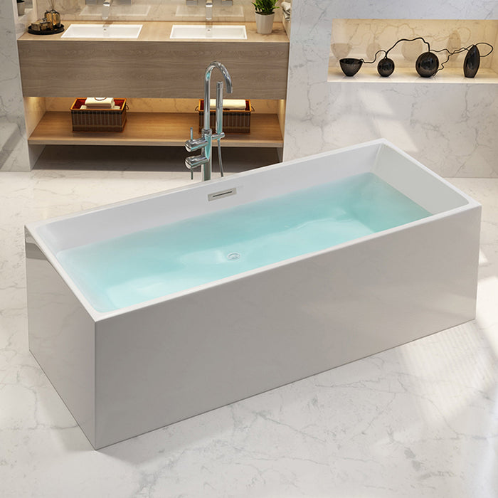 59" x 67" Freestanding Acrylic Bathtub - HomeBeyond