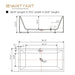 59" x 67" Freestanding Acrylic Bathtub - HomeBeyond