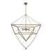 6 Light Dimmable Geometric Chandelier, Modern Hanging Lighting, Ceiling Lights Fixtures - HomeBeyond