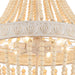 6 Light Unique Tiered Chandelier with Beaded Accents - HomeBeyond