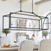 6 Lights Kitchen Island Linear Pendant Chandelier - HomeBeyond