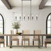 6 Lights Kitchen Island Linear Pendant Chandelier Lighting - HomeBeyond