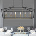 6 Lights Kitchen Island Linear Pendant Chandelier Lighting - HomeBeyond