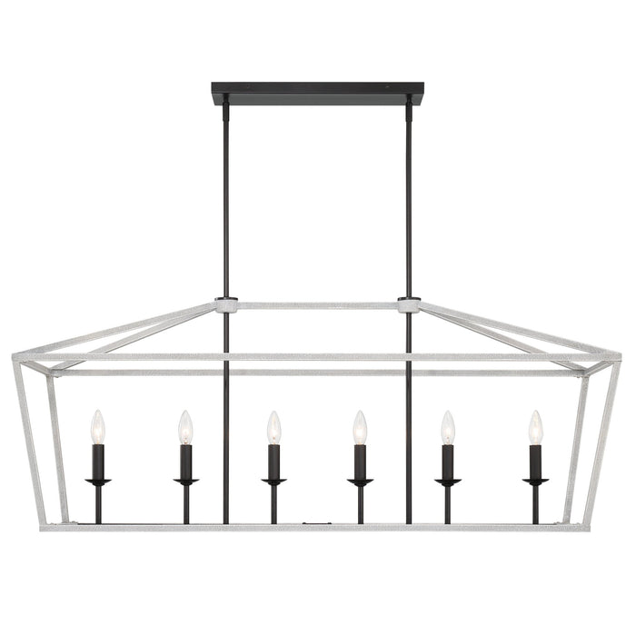 6 Lights Kitchen Island Linear Pendant Chandelier Lighting - HomeBeyond