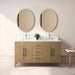 60” Double Sink Bathroom Vanity Cabinet with Engineered Marble Top - HomeBeyond