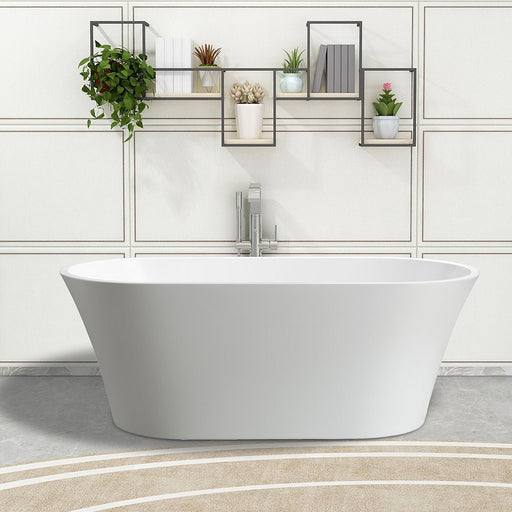 63" x 29.5" Freestanding Acrylic Bathtub - HomeBeyond