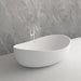 63” X 37” White Stone Freestanding Bathtub - HomeBeyond