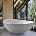 63” X 37” White Stone Freestanding Bathtub - HomeBeyond