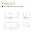 65" or 59" Flatbottom Freestanding Solid Surface Resin Stone Bathtub - HomeBeyond