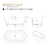 65" or 59" Flatbottom Freestanding Solid Surface Resin Stone Bathtub - HomeBeyond