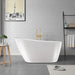 67" or 55" White Acrylic Freestanding Air Bubble Soaking Bathtub - HomeBeyond