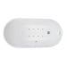 67" or 55" White Acrylic Freestanding Air Bubble Soaking Bathtub - HomeBeyond