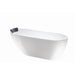 67" or 55" White Acrylic Freestanding Air Bubble Soaking Bathtub - HomeBeyond