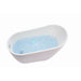 67" or 55" White Acrylic Freestanding Air Bubble Soaking Bathtub - HomeBeyond