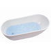 67" or 55" White Acrylic Freestanding Air Bubble Soaking Bathtub - HomeBeyond