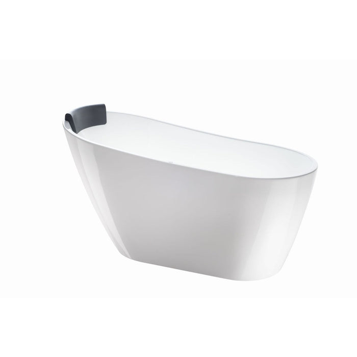 67" or 55" White Acrylic Freestanding Air Bubble Soaking Bathtub - HomeBeyond
