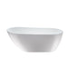 67" or 55" White Acrylic Freestanding Air Bubble Soaking Bathtub - HomeBeyond