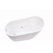 67" or 55" White Acrylic Freestanding Air Bubble Soaking Bathtub - HomeBeyond