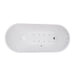 67" or 55" White Acrylic Freestanding Air Bubble Soaking Bathtub - HomeBeyond