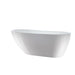 67" or 55" White Acrylic Freestanding Air Bubble Soaking Bathtub - HomeBeyond