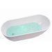 67" or 55" White Acrylic Freestanding Air Bubble Soaking Bathtub - HomeBeyond