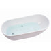 67" or 55" White Acrylic Freestanding Air Bubble Soaking Bathtub - HomeBeyond