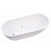 67" or 55" White Acrylic Freestanding Air Bubble Soaking Bathtub - HomeBeyond
