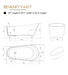 67" or 59" Flatbottom Freestanding Solid Surface Resin Stone Bathtub - HomeBeyond